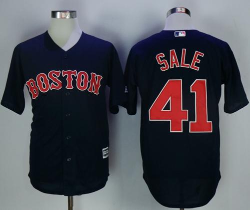 Red Sox #41 Chris Sale Navy Blue New Cool Base Stitched MLB Jersey - Click Image to Close